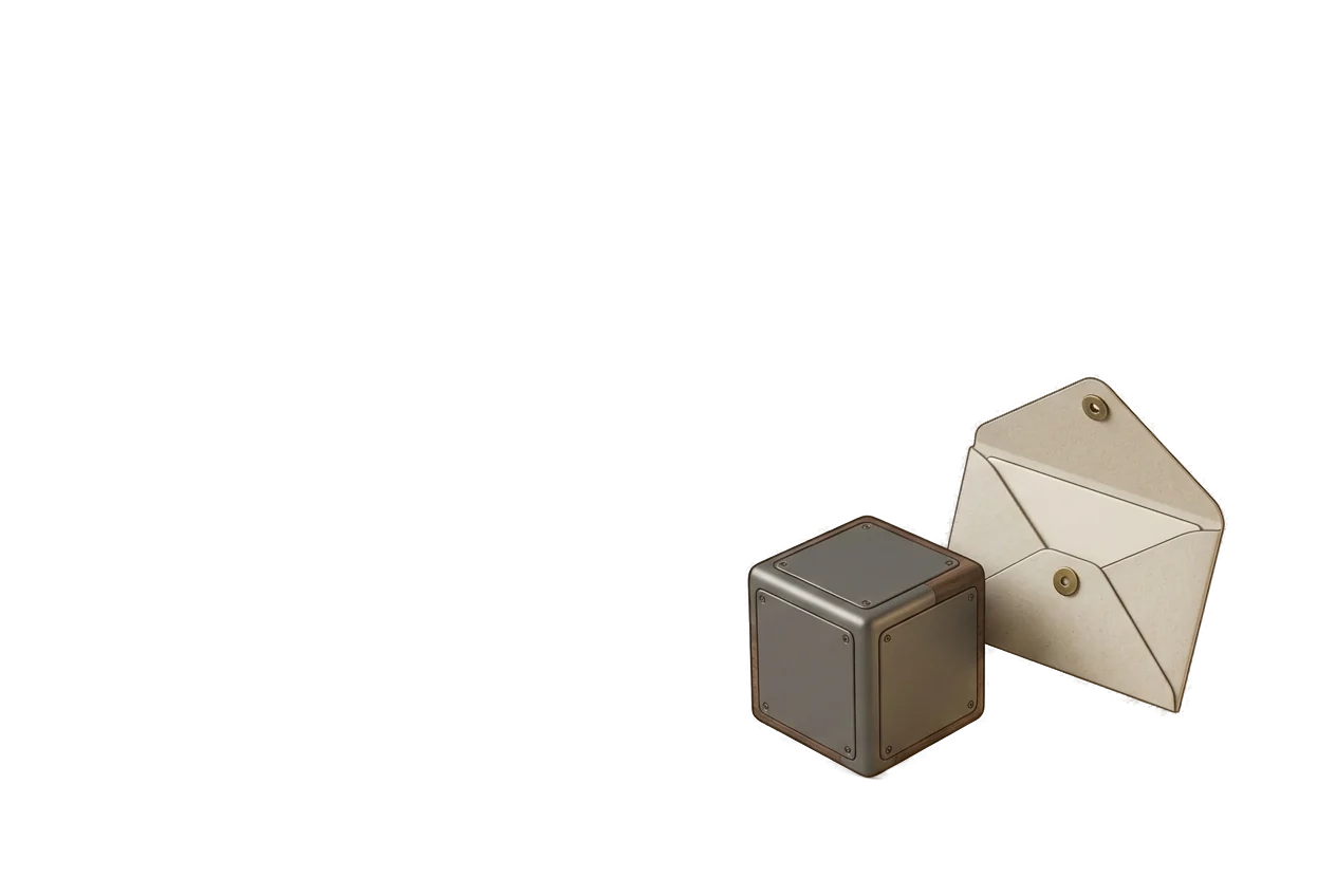 Minimal modular blocks and presentation cards for a 3D concept study