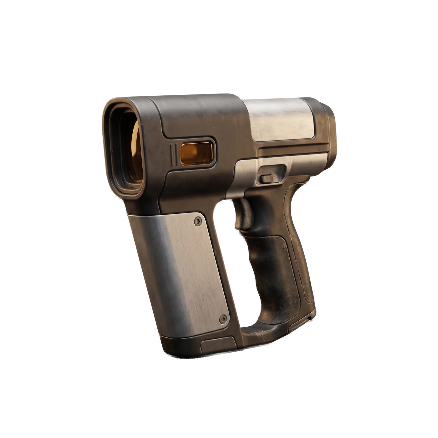 Compact precision scanner rendered as a hard-surface product asset