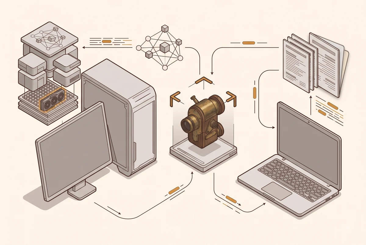 Local GPU workstation and 3D workflow components